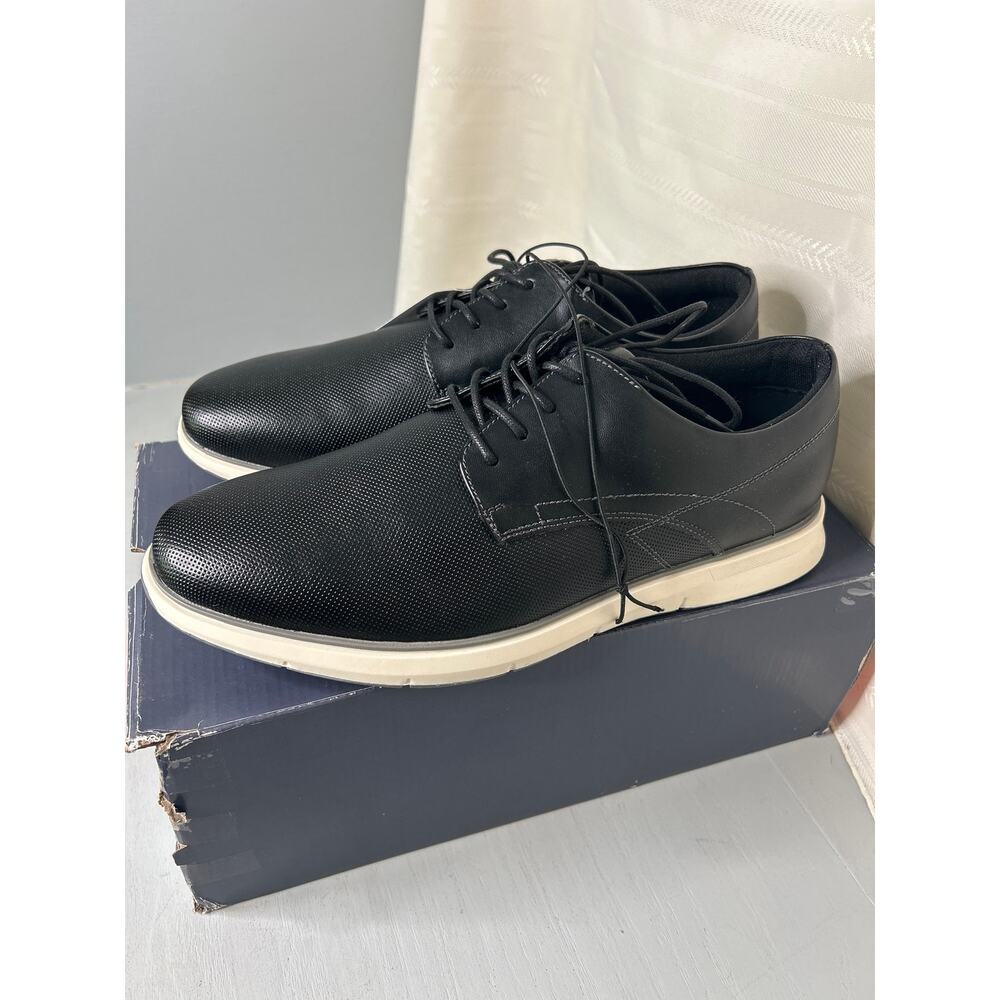 St. John's Bay Canton Mens Oxford Dress Shoes Black Size 10.5M Lace-Up NEW